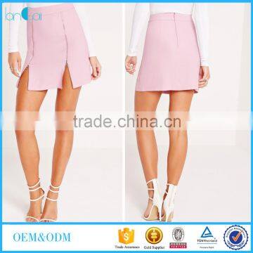 Zip detail a-line skirt short pink long skirt models