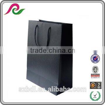 Classic low price black paper bag with your own brand logo printed