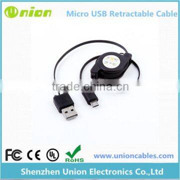 Retractable USB 2.0 to Micro USB Cables Sync Data Charge HTC Samsung LG BB