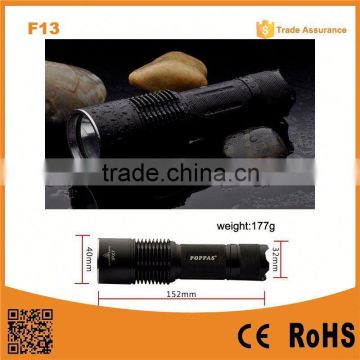 F13 High Power Aluminium Body Rechargeable Battery led rechargeable torch light