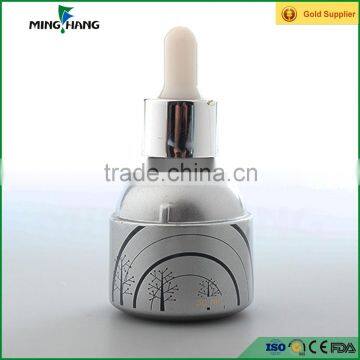 30ml luxury screen printing dropper bottle glass silver essential oil bottle with the plastic insert dropper                        
                                                                                Supplier's Choice