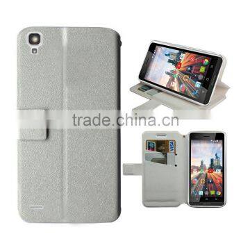 white wallet leather case for archos 50c helium case wallet leather case high quality with factory price