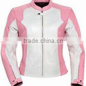 Dl-1221 Leather Ladies Motorbike Jacket