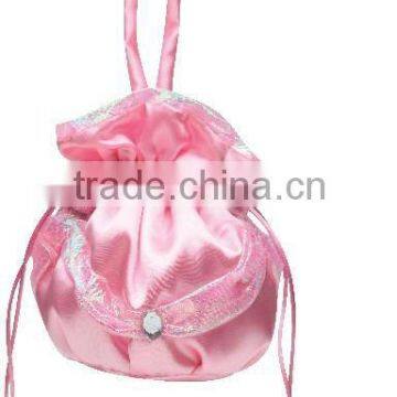 Pink satin bag