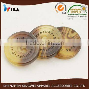 engraved custom logo transparent fancy button for shirts