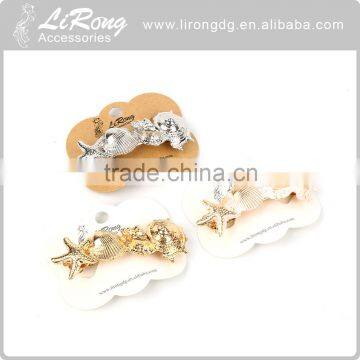 Luxury fashion shell shape hair barrette