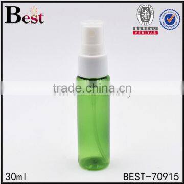 30ml green colored painting pump pressure spray bottle packaging cosmetic bottle