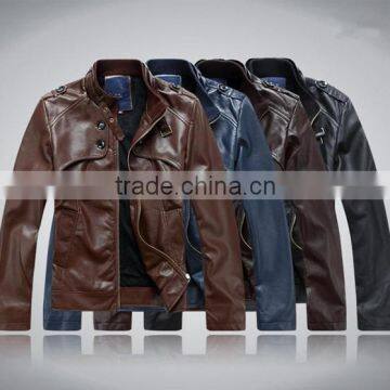 New Autumn Outfit Men's PU Leather Jacket