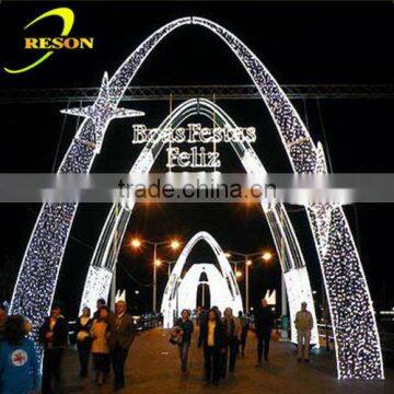 2014 new product large iron arch outdoor decoration LED light arch