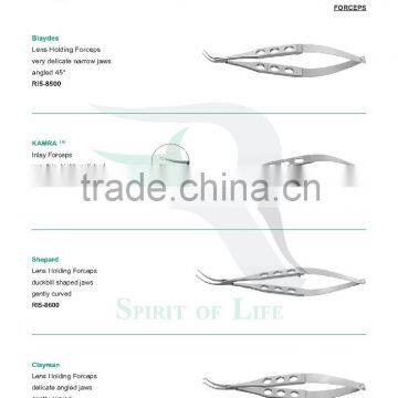 Blaydes Lens Holding Forceps, KAMRA Inlay Forceps, Shepard Lens Holding Forceps, Clayman Lens Holding Forceps