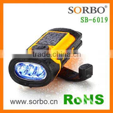 Solar Energy Electric Dynamo Flashlight Underwater Hunting Torchlight