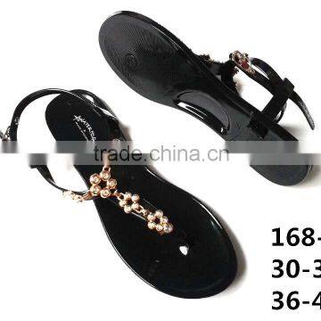 2015 ladies sandals shoes black color jewelly crystal sandals shoes