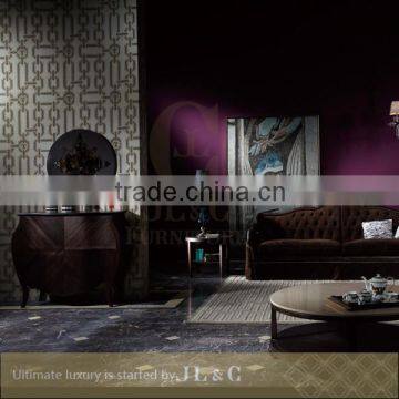 AH06-01 House Interior Design Luxury Solid Wood Sideboard Cabinet Dark Oak -JL&C Classic Home Furniture