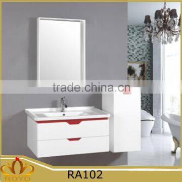 Hangzhou modern PVC wall mounted waterproof bathroom vanity cabinet RA102