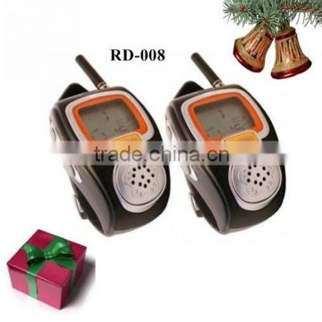 2pc Fashion wrist Watch Walkie talkie RD-008 Two Way Radio Built-in Microphone Free talker adjustable