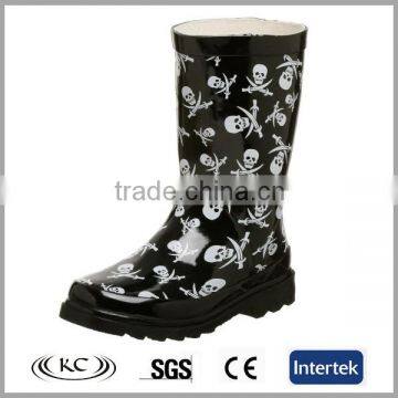 uk best selling blue rubber skull design boots