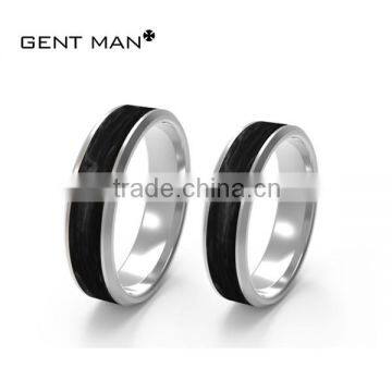 china supplier 925 silver couple rings his and hers solid carbon fiber wedding bands