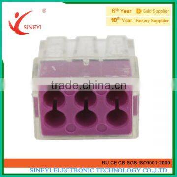 Ningbo Yuyao electronic terminator Sineyi 2014 high quality terminal connector 6P push in connectors