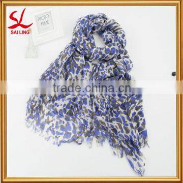 Hot Sale 100% Polyester Scarf Cheap Wholesale Leopard Printed Hijab Scarf