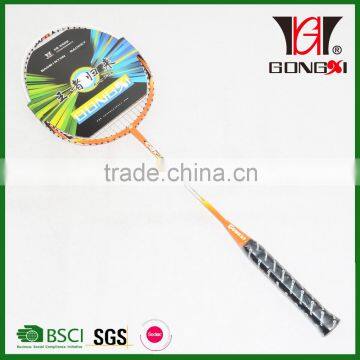 GX-7006 ORANGE OEM aluminium&steel badminton racket/good badminton rackets prices/create your own brand