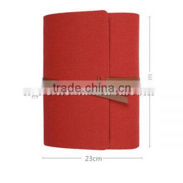 Classical style felt note book with hide rope