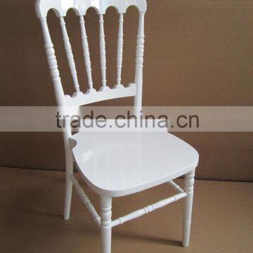 White wooden Napoelon chair, wedding napoleon sillas