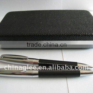 exclusive leather pen set