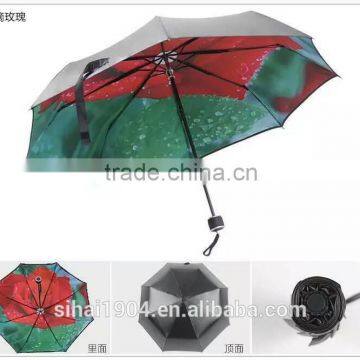 2016 NEW customized anti-UV function full photo print fold umbrella