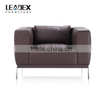 Fatctory direct sale office PU sofa with stainless steel base