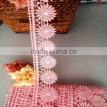 African Polished Cotton Lace, Embroidery Polyester Chemical Lace