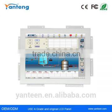 LED backlight 12inch industial open frame monitor with resistive touchscreen