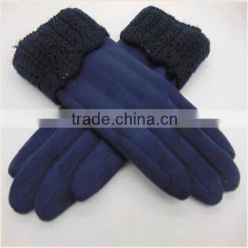 New Thicken Blue Faux Suede Gloves FOR Bike