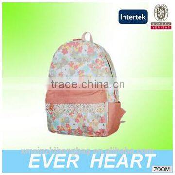 Beautiful Flower Printed Girls School Loptop Backpack