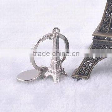 Beautiful Keychain New Design Eiffel Tower With Polished Disc Double Charms Keyring Fashion Keychain For Women photo-6