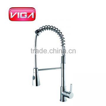 Good Quality Kitchen Mixer SS304 Spring Chrome Upc 61-9 Nsf Pull Down Kitchen Faucet photo-3