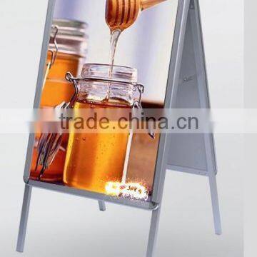 Double sides aluminum poster stand, advertising board outdoor pavement