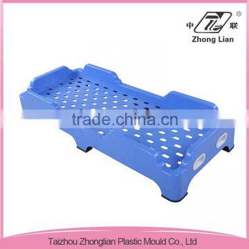 CE-passed Nursery Beds Kids China Kindergarten School Cheap Colorful 100% New PP Plastic Sleeping Stackable Bed Children photo-3