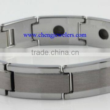 Brushed tungsten bracelet 12.5mm width high quality tungsten bracelet