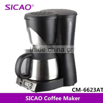 10 cup coffee maker with Stainless steel decoration