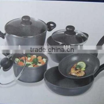 die-casting cookerware set with Induction Bottom