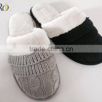 Trimming Cashmere Slipper Ladies Warm Indoor Slipper