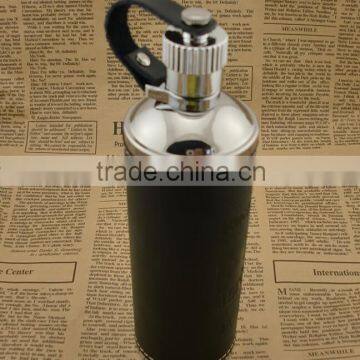 circular stainless steel jug(flagon) senior figures in Arms,stainless steel hip flask