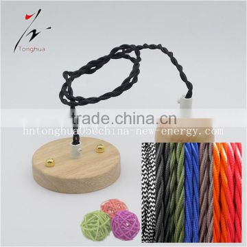 2*0.75 & 3*0.75 Round Twisted Braided Cable Cloth Covered Copper Wire Lighting Flexible Electric Cord VDE CE