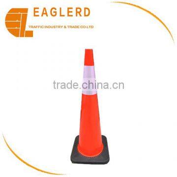 90CM PVC safety plastic traffic cone with black base