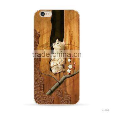 Cat Design Wholesale Cell Phone Case TPU CMYK Digital Printing Color Cell Phone Case for Iphone 6s