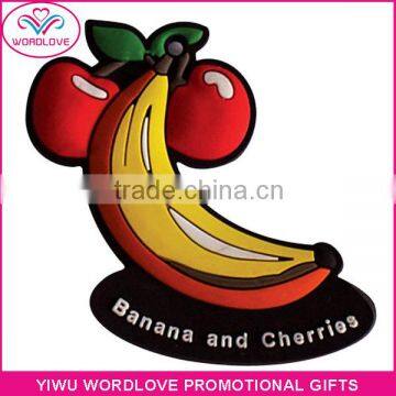 Custom Funny Banana Shaped Soft PVC Rubber Fridge Magnet