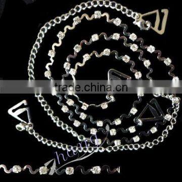 fashion new shining rhinestone mental bra strap