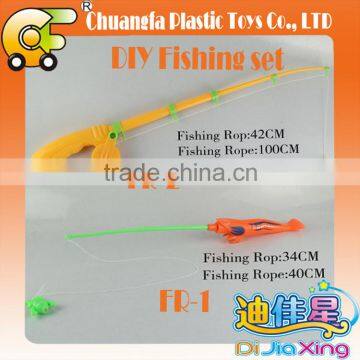 China plastic toys kids DIY magnetic fishing rop toy kit for kid