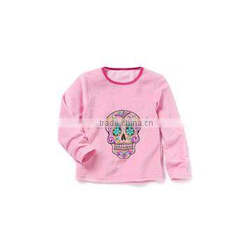 custom logo imprinted cute girls Cotton Velour Long-Sleeved Pyjamas girls323