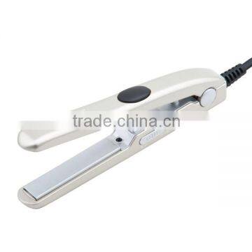 Mini hair straightener for men by ceramic or aluminum coated plate